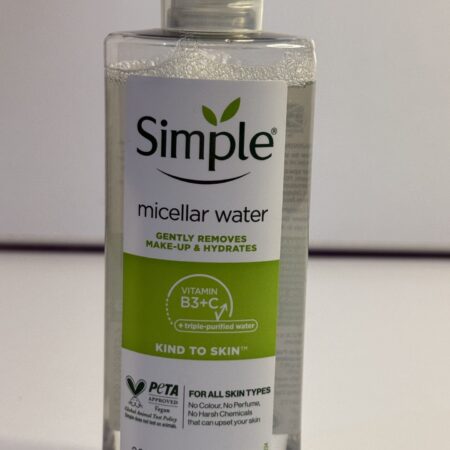 میسلار واترسیمپل٫پاک کننده آرایش ملایم بدون الکل وعطر مناسب پوست حساس