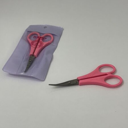 قیچی ابرو دسته صورتی | قیچی اصلاح ابرو حرفه‌ای و دقیق | فهیمی بیوتی استور