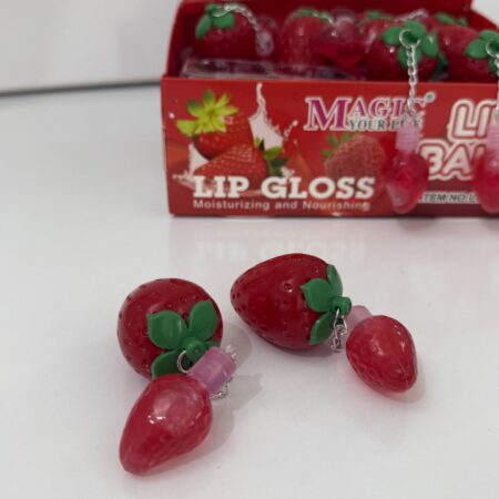 لیپ گلس دوکاره توت‌فرنگی | آبرسان و براق‌کننده لب