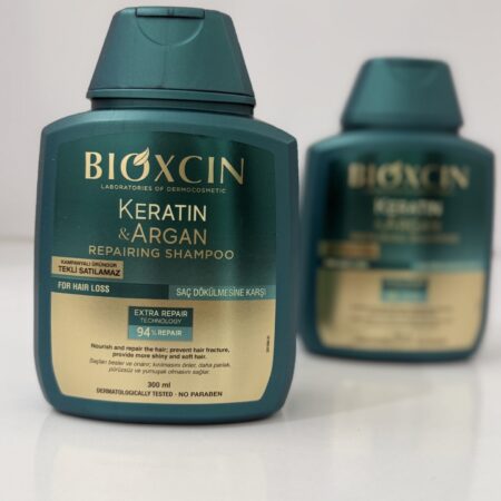 شامپو بیوکسین سبز ضد ریزش و ترمیم‌کننده حاوی روغن آرگان و کراتین