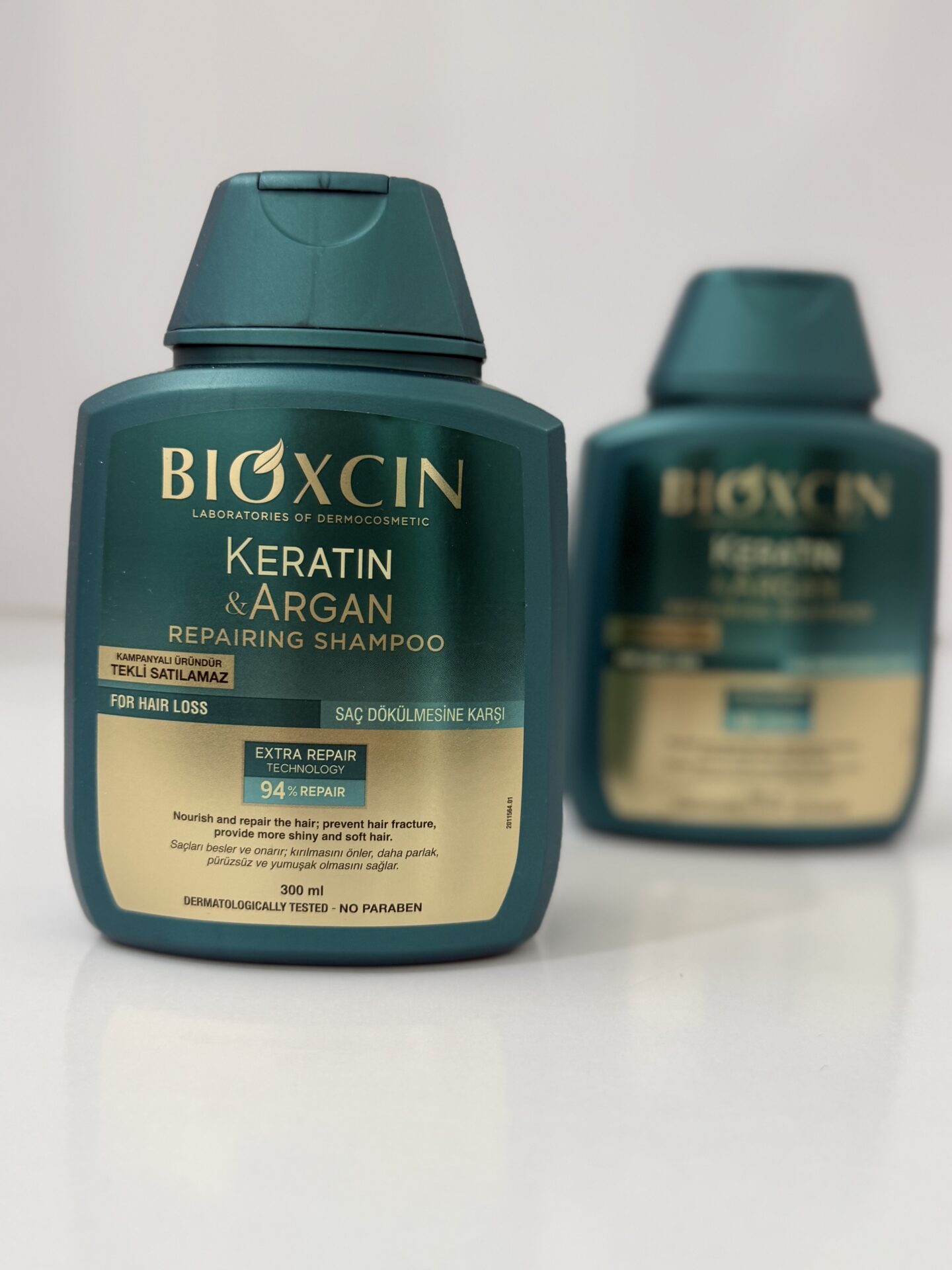 شامپو بیوکسین سبز ضد ریزش و ترمیم‌کننده حاوی روغن آرگان و کراتین