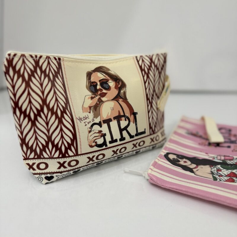 کیف آرایشی چرمی شیک و بادوام مناسب نگهداری لوازم آرایشی