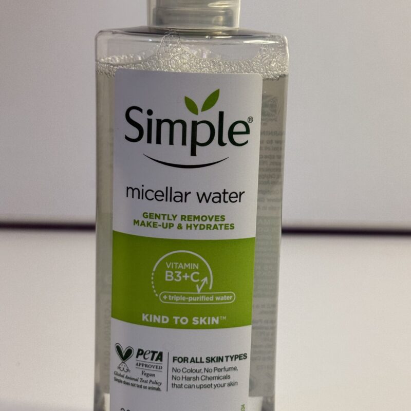 میسلار واترسیمپل٫پاک کننده آرایش ملایم بدون الکل وعطر مناسب پوست حساس